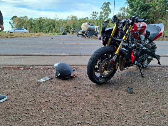 O motociclista foi socorrido pelo Samu até o Hospital de Clínicas de Ijuí (HCI).