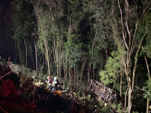 O acidente ocorreu na SC-390, próximo ao acesso ao município de Alto Bela Vista